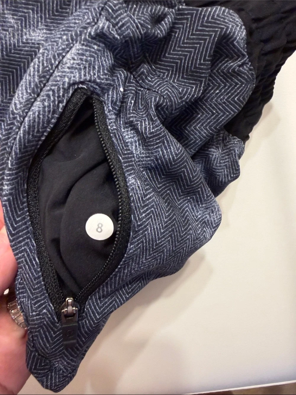 lululemon athletica Navy Blue Athletic Shorts with Black Waistband